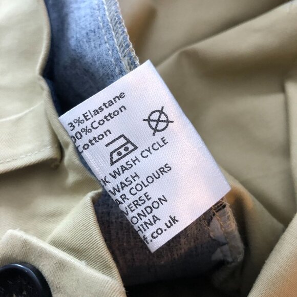 Collectif London Mens Simon Shorts Pleated Retro Khaki Beige Pockets 34 - Picture 5 of 5